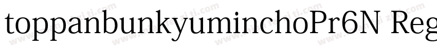 toppanbunkyuminchoPr6N Regular字体转换